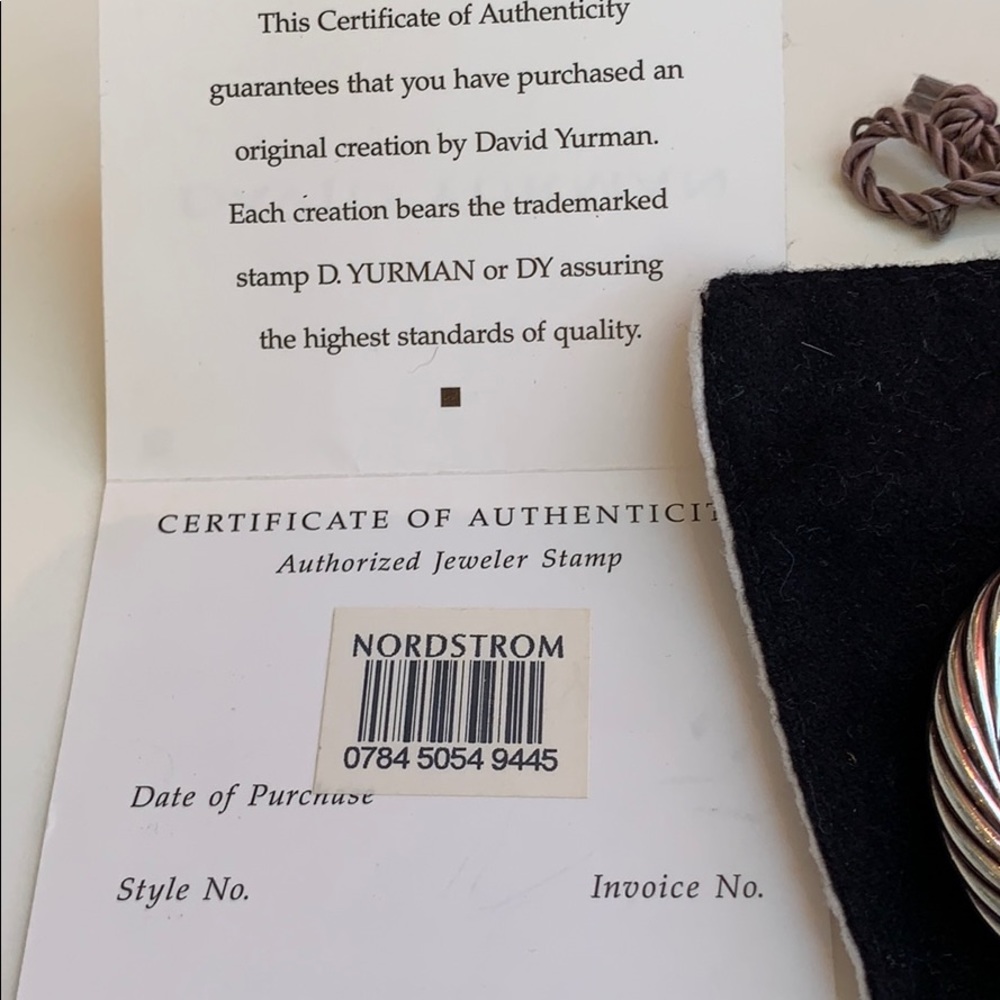 David Yurman Silver Cable Bracelet with Diamonds - Picture 7 of 7